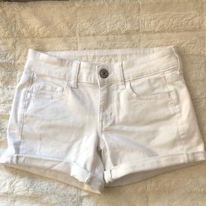 American Eagle White Jean Shorts